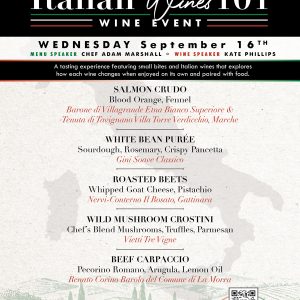 Italian Wines 101 Event